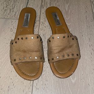 Jimmy Choo Tan slides